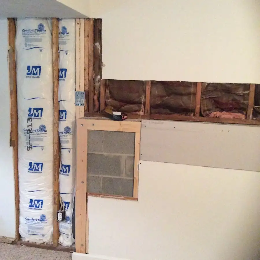 Wall insulation replacement during Contents Cleaning & Restoration in Edgewood